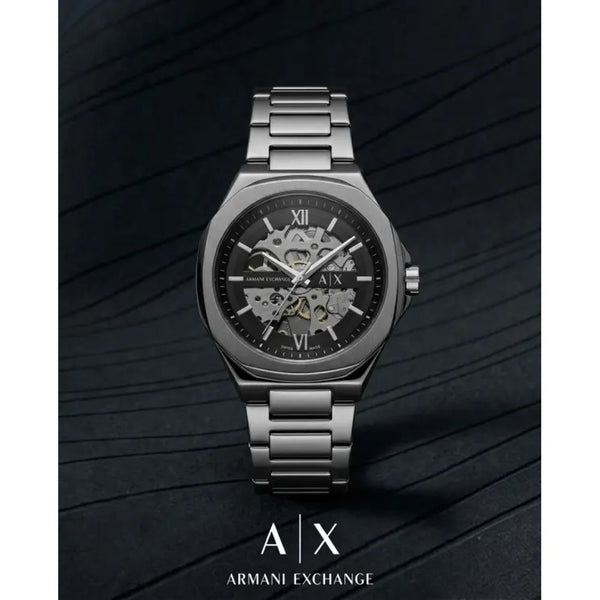 Arma_ani Exchange Skeleton Automatic Ax3216 silver Black