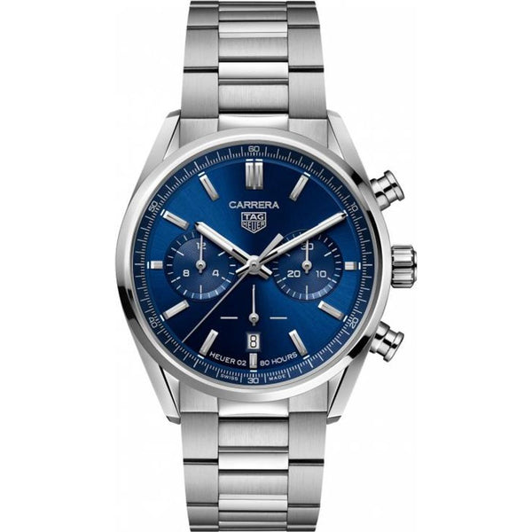 TAG Heuuer Carrera Chronograph silver blue
