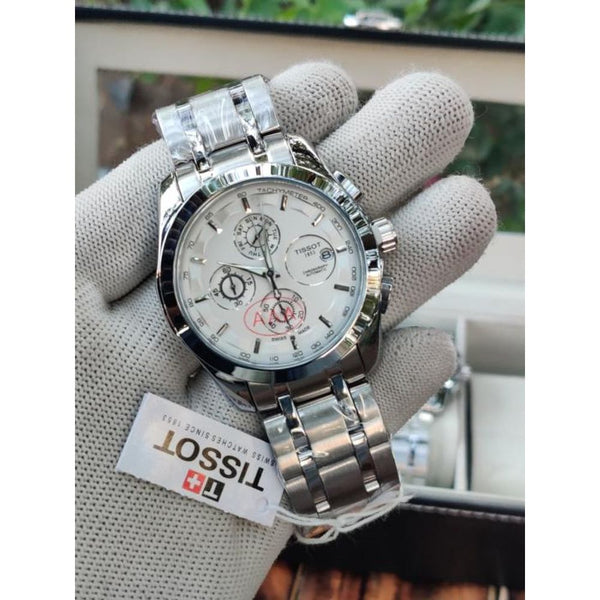TISOT COUTURIER CHRONO SILVER WHITE DIAL AT227