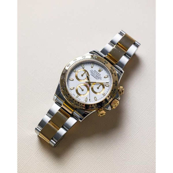 Rolee_x Oyster Perpetual Daytona Chosmograph 2Ton-Gold-White