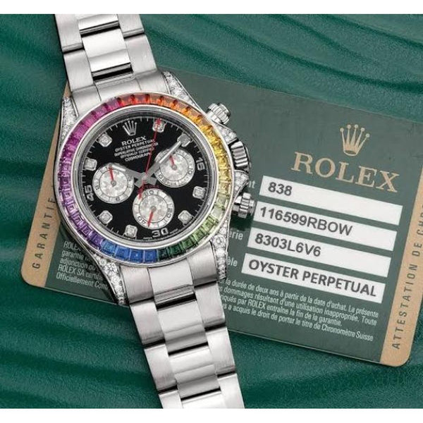 ROLLEX RAINBOW CHRONOGRAPH WORKING SILVER 294