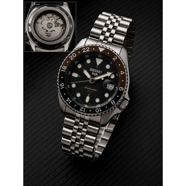 SEIK O 5 SPORTS GMT MOVEMENT LIKE AUTO OG LOCK OFTEN RED 297