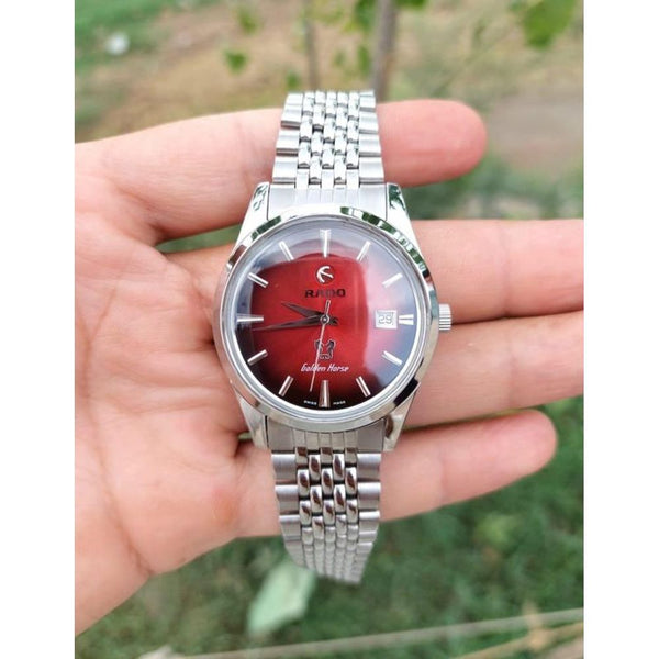 RAADO CAPTAIN COOK GOLDEN HORSE AUTOMATIC SILVER RED 623
