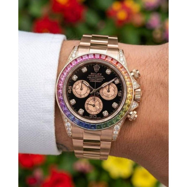 ROLLEX RAINBOW CHRONOGRAPH WORKING ROSE 293