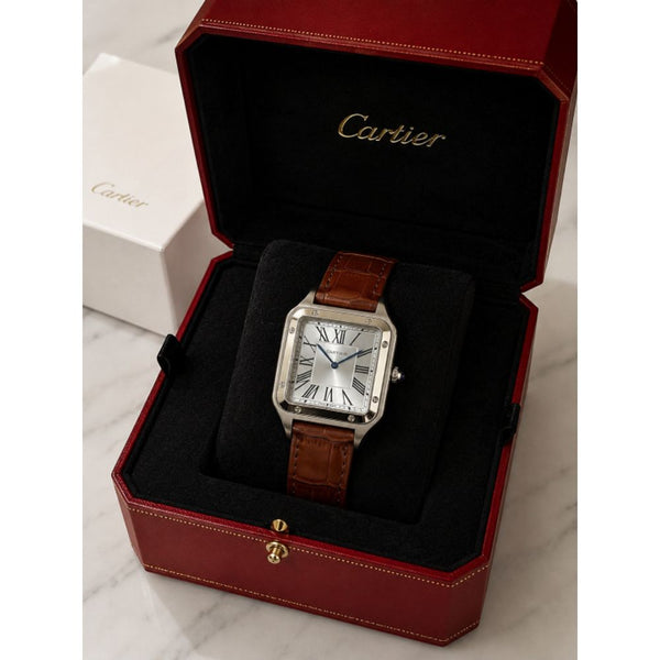 CARTIE ER SANTOS LEATHER BROWN SILVER PREMIUM LEATHER 862