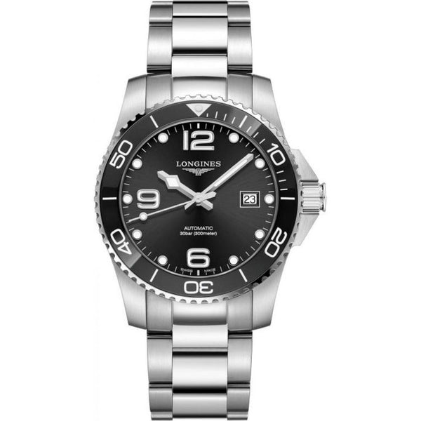 LONGINE HYDROCONQUEST AUTO SILVER BLACK HVY 38