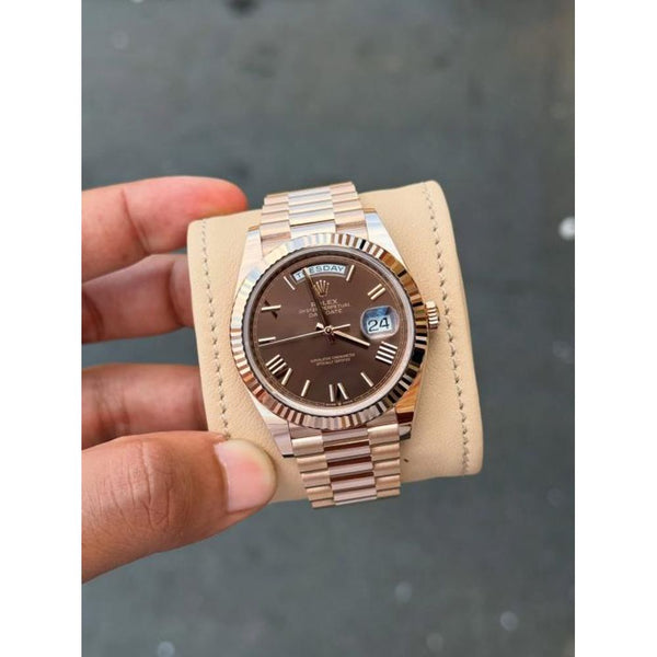 Rolee_x Oyster Perpetual Day Date 40 Battery Copper Brown