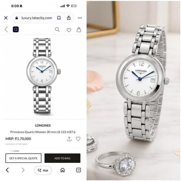 LONGINE ES PREMIUM SILVER WHITE 866