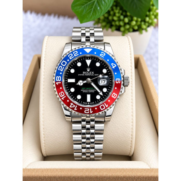 ROLLEX GMT MASTER 2B_SILVER RED BLUE AT309