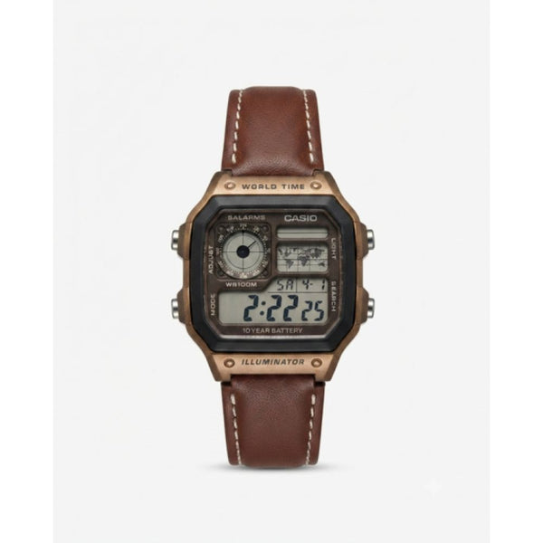 Casio AE-1200 Illuminator Brown Leather