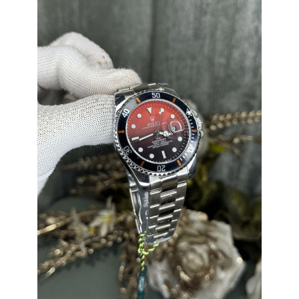 Role x Submariner Silver Red Premium Quartz Watch