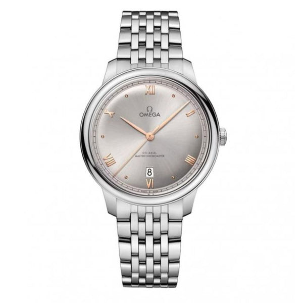 Omegga De Ville Prestige Co-Axial Chronometer Silver Copper Roman Numerals Grey Dial (161)