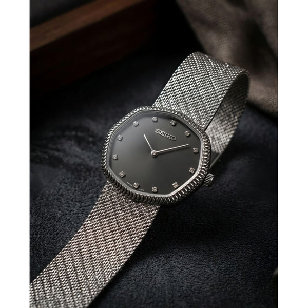 Seiko Slim Unisex Silver Black