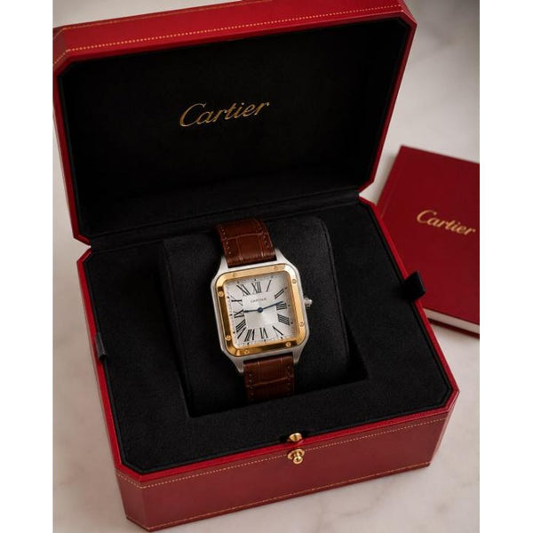 CARTIE ER SANTOS LEATHER BROWN SILVER ROSE PREMIUM LEATHER 863