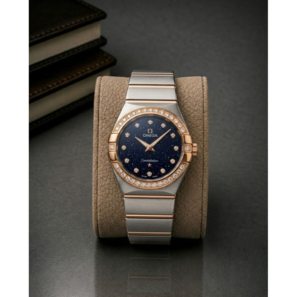 Omeg_ga Constellation Quartz luxury watch dimond
