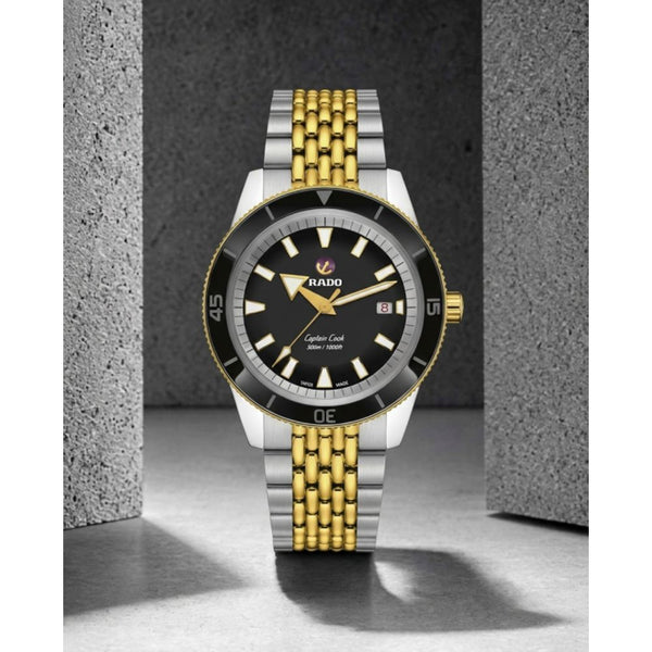 Raddo Captain Cook Automatic watch 2 ton gold black