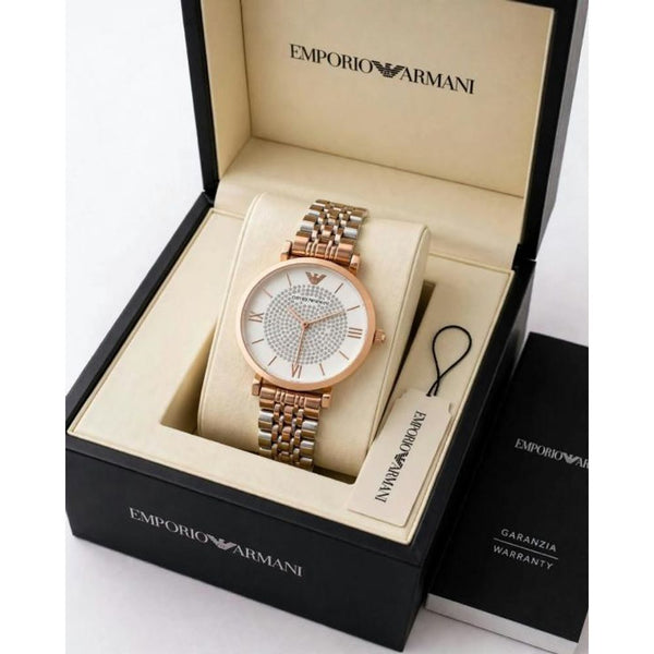 Emporio Armaann_i Classic 2 ton Copper white dimond Ring