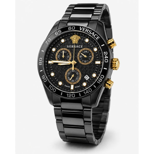 VERSAC CE GRECA MENS CHRONOGRAPH STORE ARTICLE BLACK 956