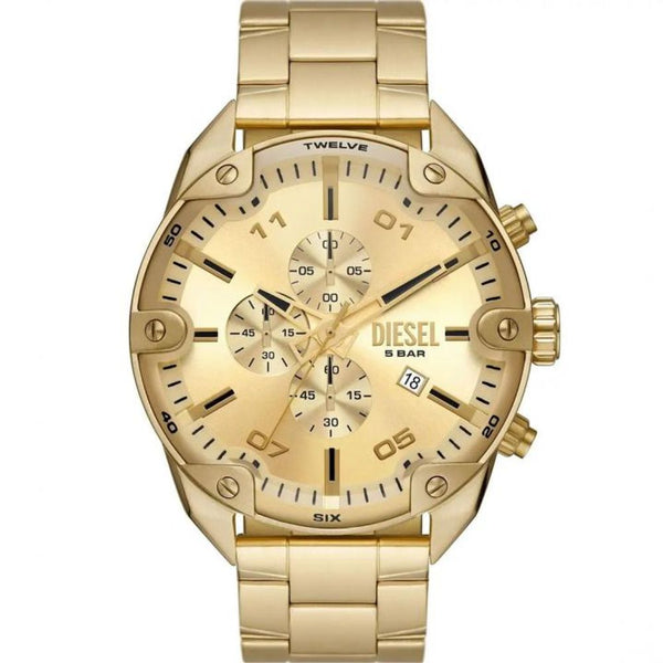 Dieseal Spiked Chronograph Gold-Tone Gold Dial (407)