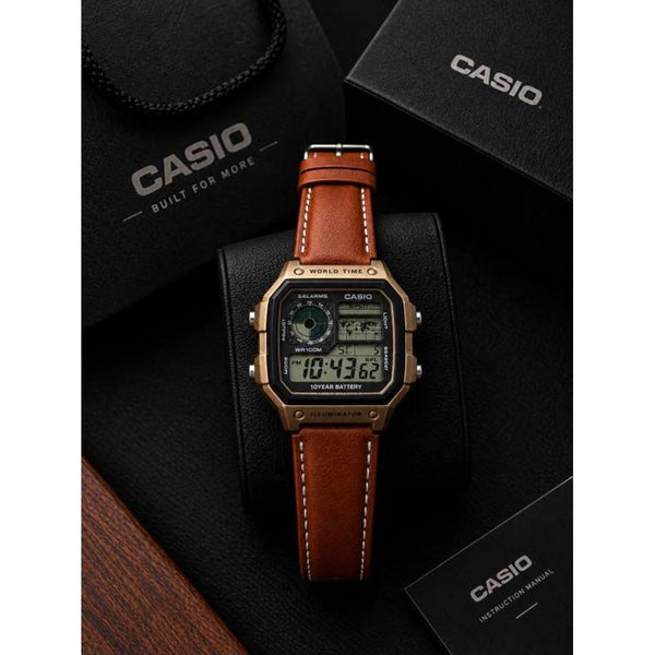 Casio AE1200 world time illuminator Mettal Body