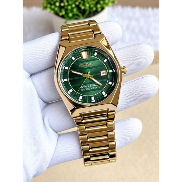 Seiko King 3 Days Gold Green AT514