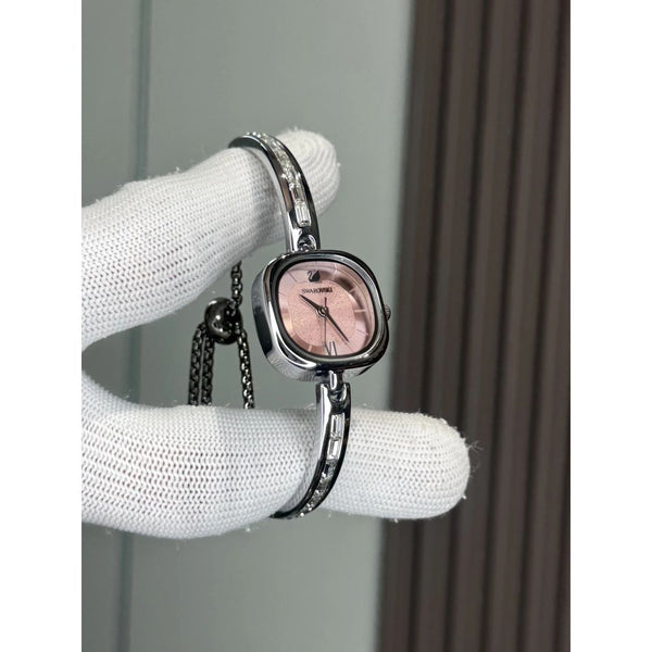 Swarovsk i Silver Pink Diamond Premium Ladies Watch