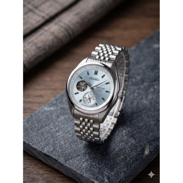 Seiko presage opne heart back open automatic ladieswach