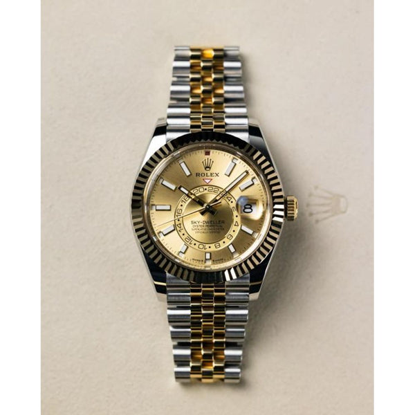 Rolee_x Oyster Perpetual Sky Dweller 2Ton-Gold-Gold
