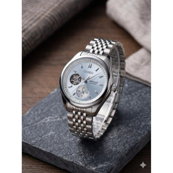 Seiko presage opne heart back open automatic ladieswach