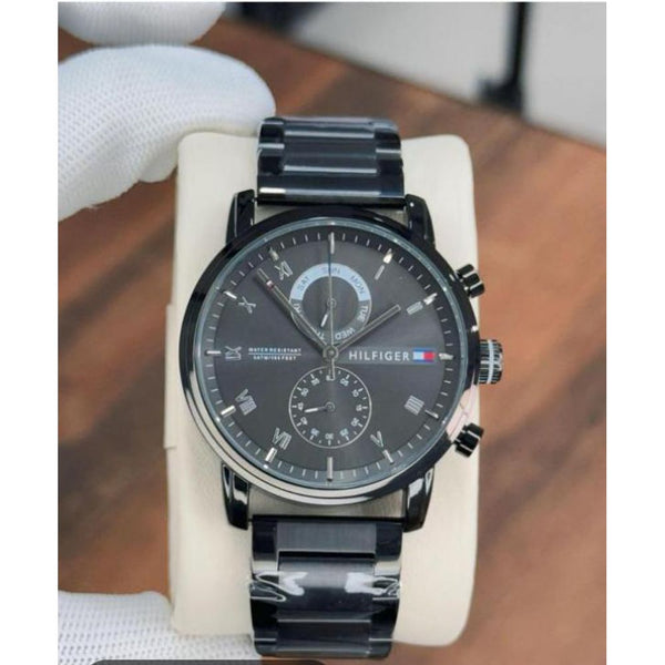 Tommy Hilfigar all black chronograph working 121