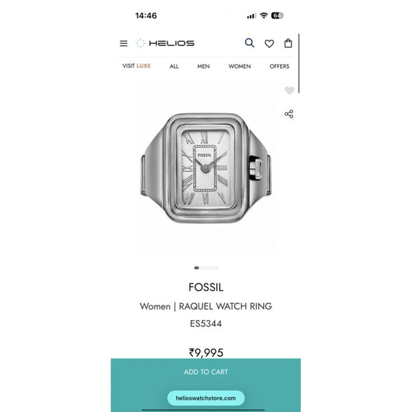 FOSSIIL RAQUEL RING WATCH UNISEX R-6