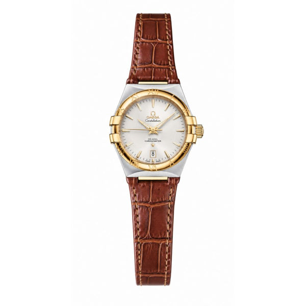Omegga Constellation Co-Axial Chronometer Brown Leather Strap (430)
