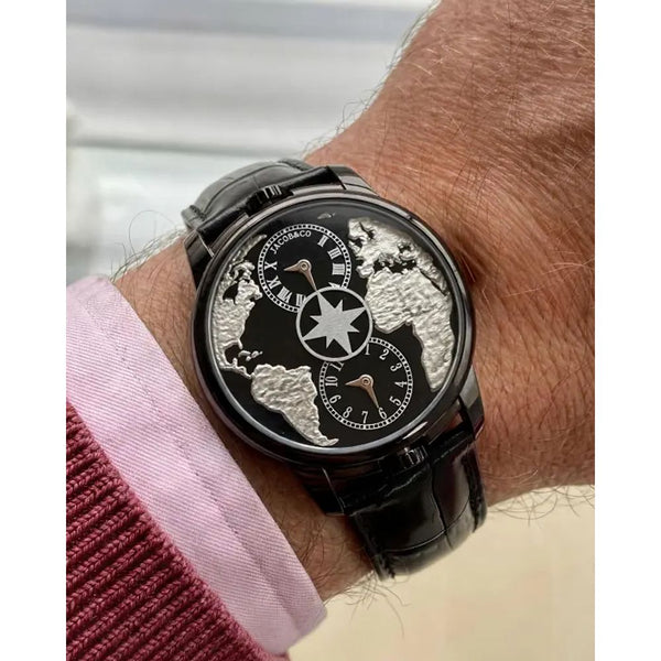 Jacob & Co. The World Is Yours Dual Time Zone Black Silver