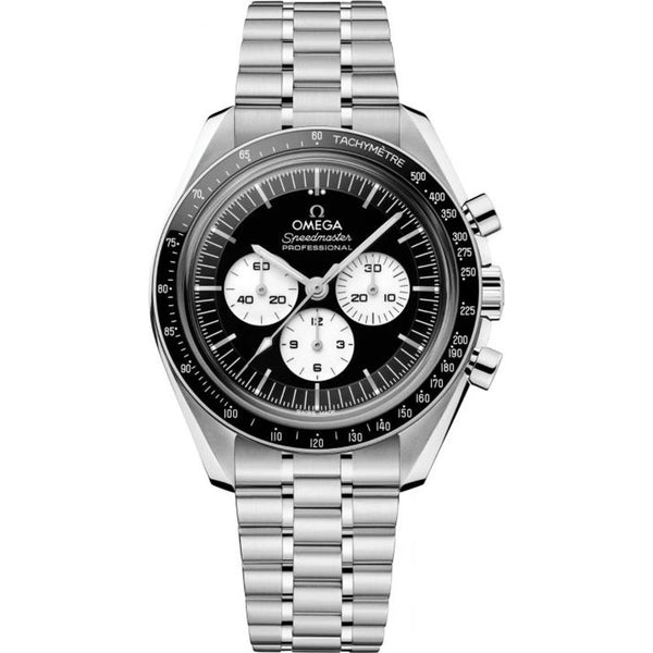 Omegha Speedmaster Moonwatch Professional silver Black white chronograph