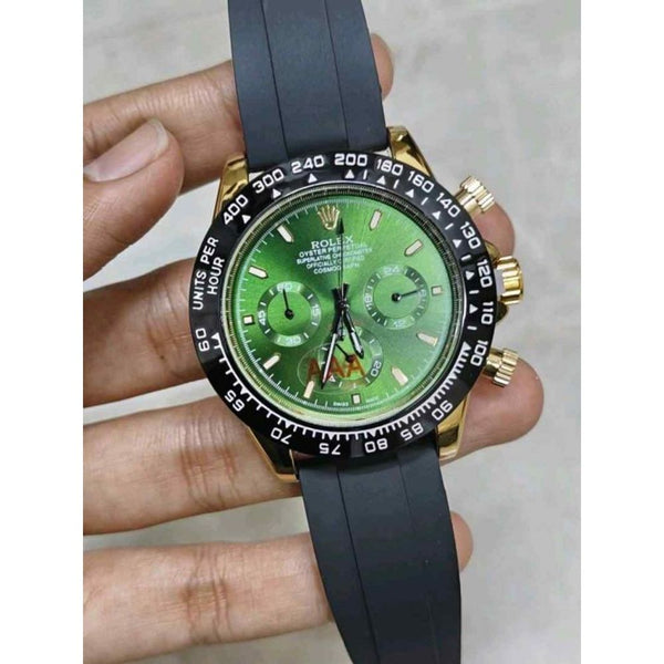 Rolee_x Oyster Perpetual Daytona Gold Green
