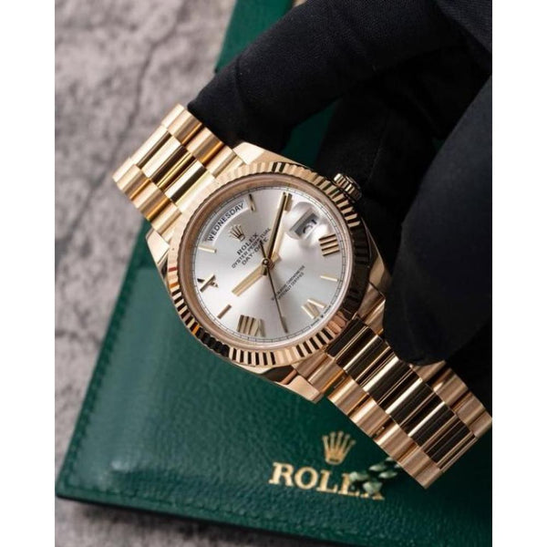 ROLLEX DAY DATE GOLD WHITE AUTOMATIC HEAVY 468
