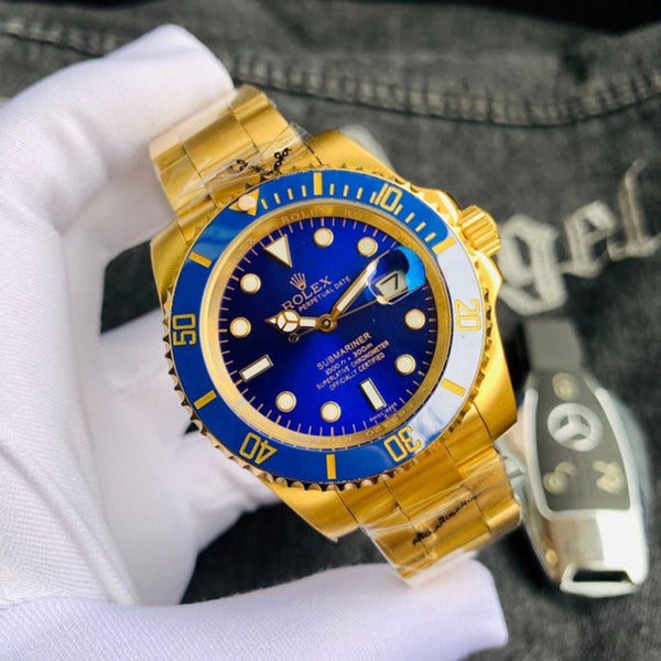 ROLLEX SUBMARINER GOLD BLUE AUTOMATIC HEAVY 474