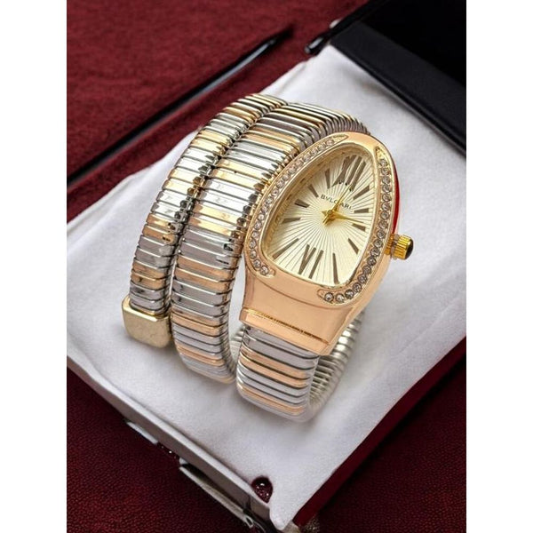 BVLGARI SNAKE GOLD TWOTONE YELLOW DIAL AT350