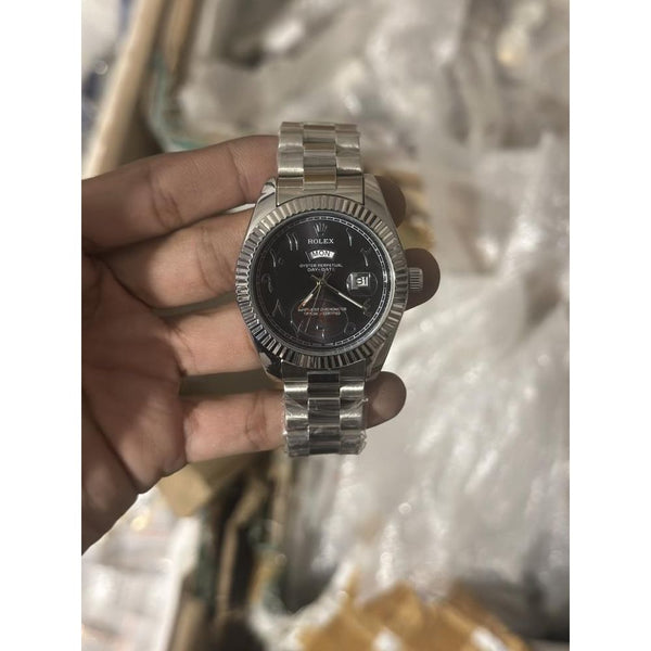 Rollex Daydate Arabic Black Dial