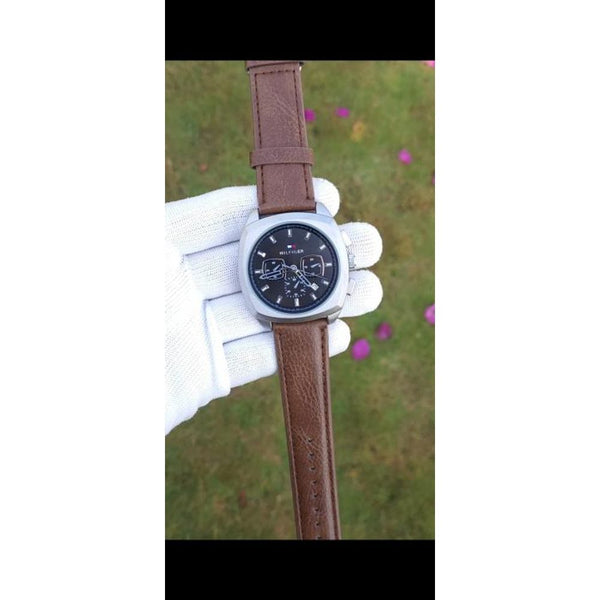 Tommyy Hilfiger Chronograph Brown Silver Black AT392