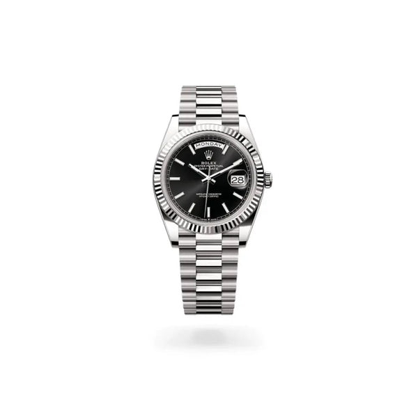 Rolee_x Oyster Perpetual Day Date 40 Battery Silver-Black