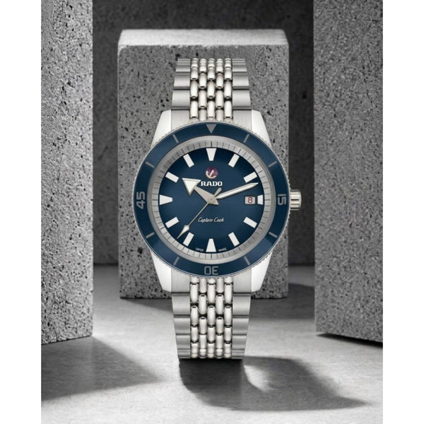 Raddo Captain Cook Automatic watch silver blue