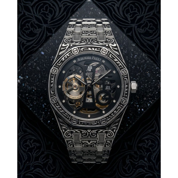 Audemar Piguet Royal Oak Vintage Silver Black Dial