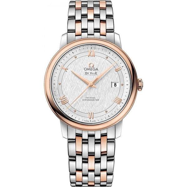 Omegga De Ville Prestige Co-Axial Chronometer Multi-Row Two Tone White Dial (161)