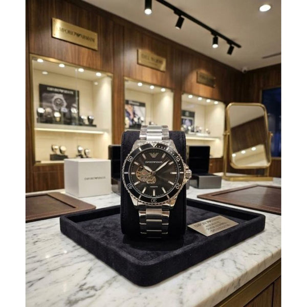 Emporio Arma_i Automatic back open silver black118