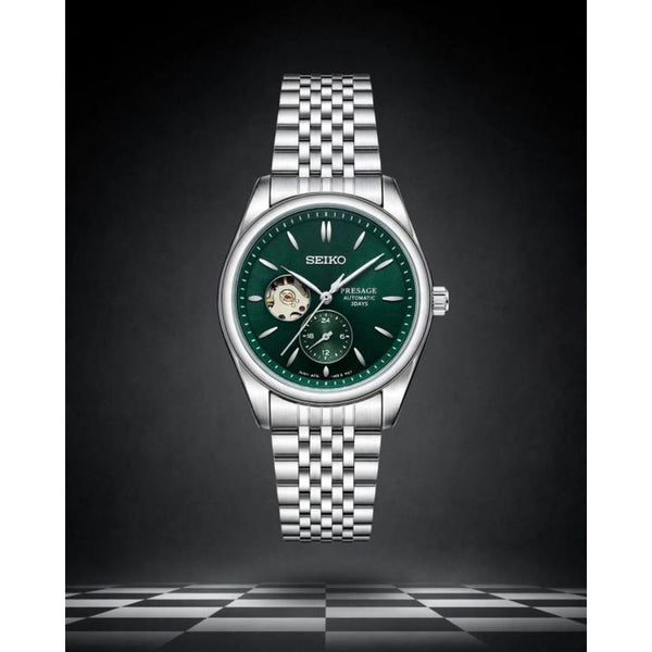 Seiko presage SPB471 Automatic silver green