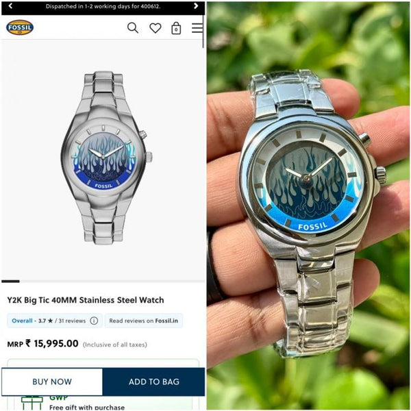 FOSIL DIGITAL X ANALOG DUAL TIME FIRE 1132