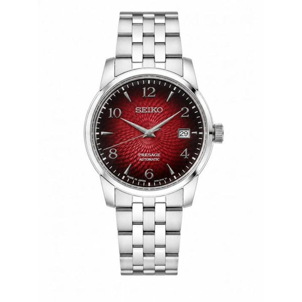 Seiko Presage Cocktail Time Negroni Japan Silver Red Dial (201)