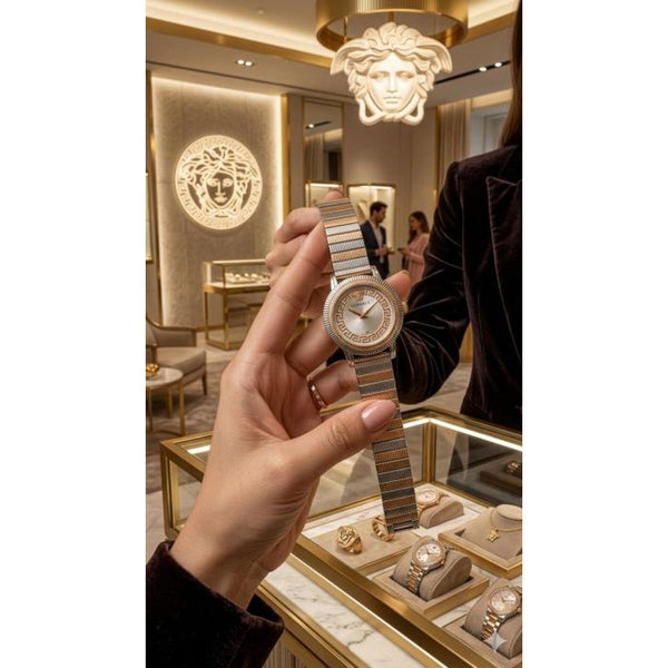 VERSACE MEDUSA ANALOG LADY TWO TONE ROSE WHITE 226