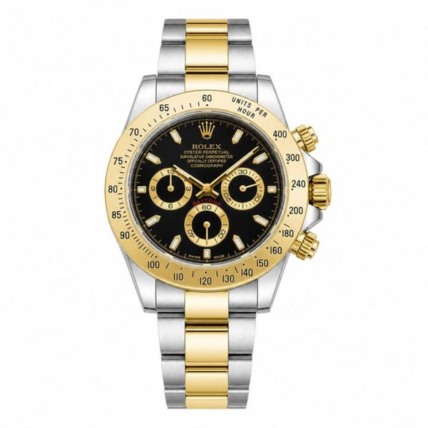 RollexOster Cosmograph Daytona Automatic Two Tone Black Dial